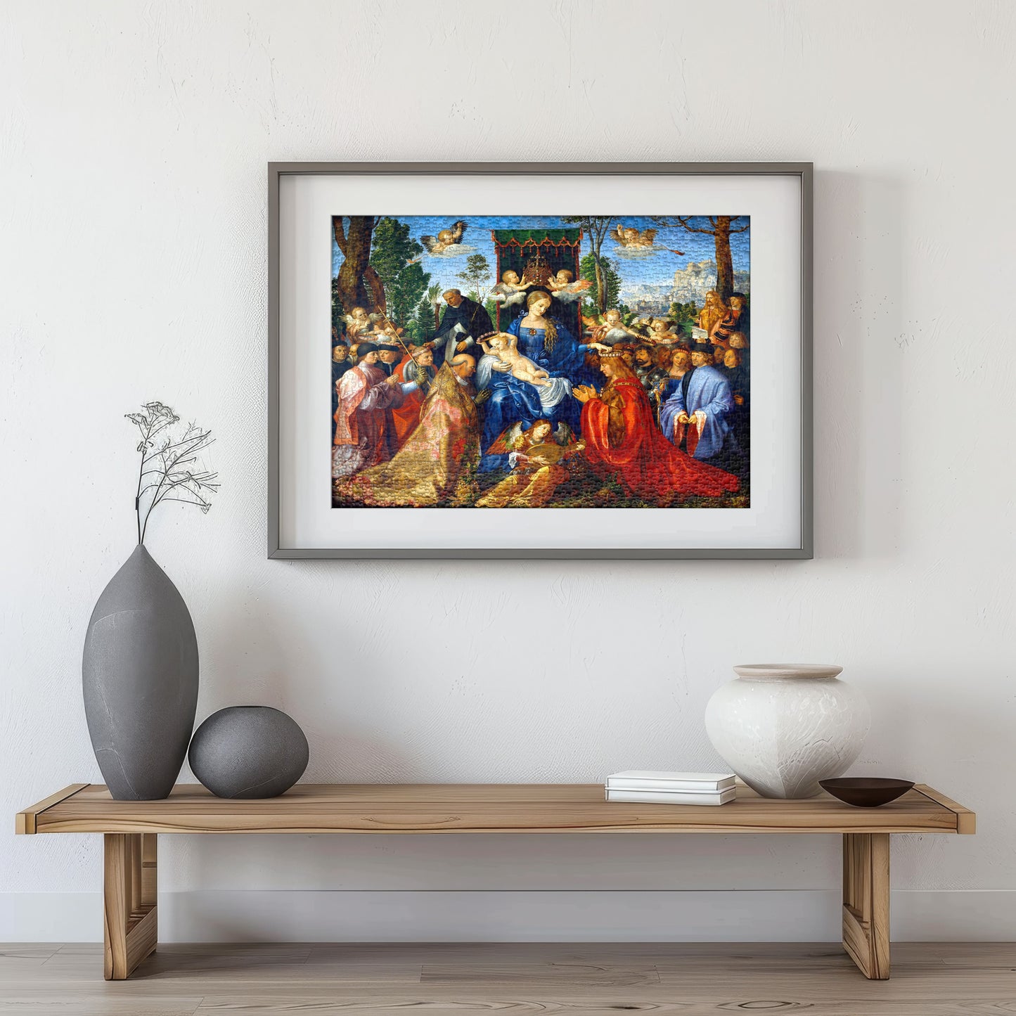 Puzzle 1000 Feast of Rose Garland Frame