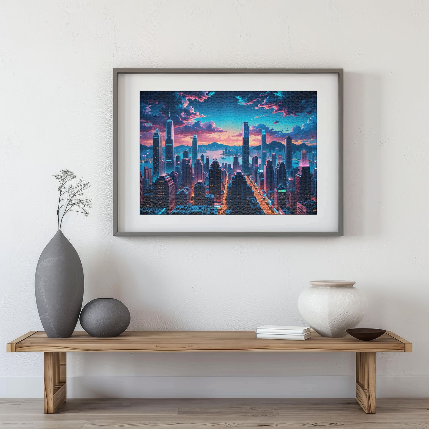 Puzzle 1000 Hong Kong Bay Frame