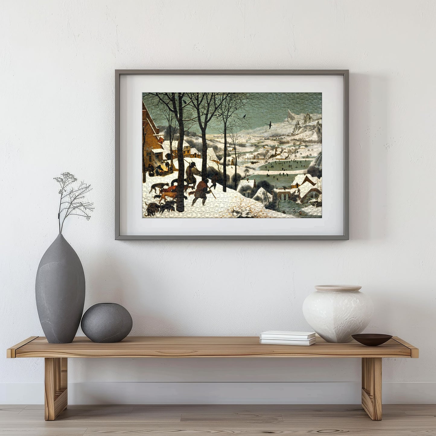 Puzzle 1000 Hunters in the Snow Frame