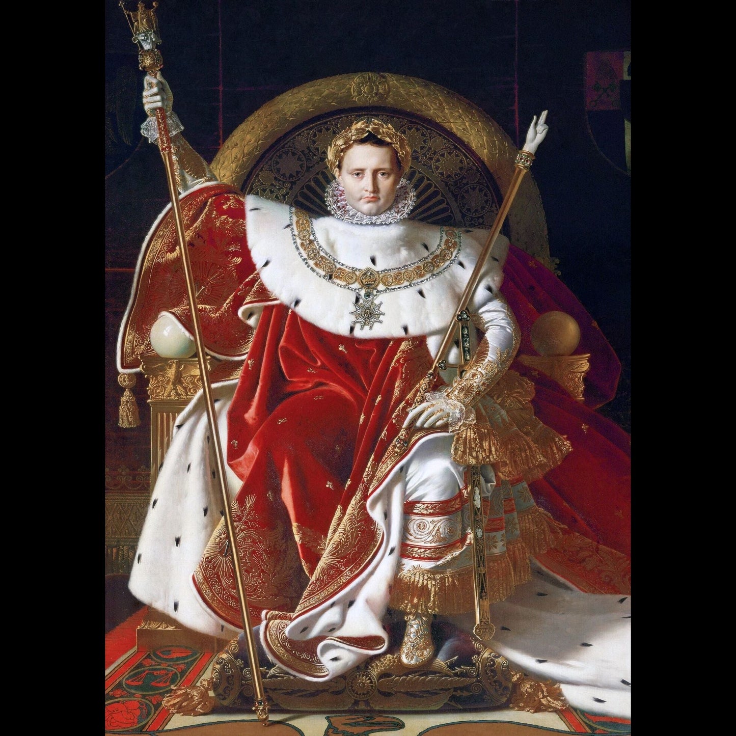 Image Napoleon sitting on the Throne