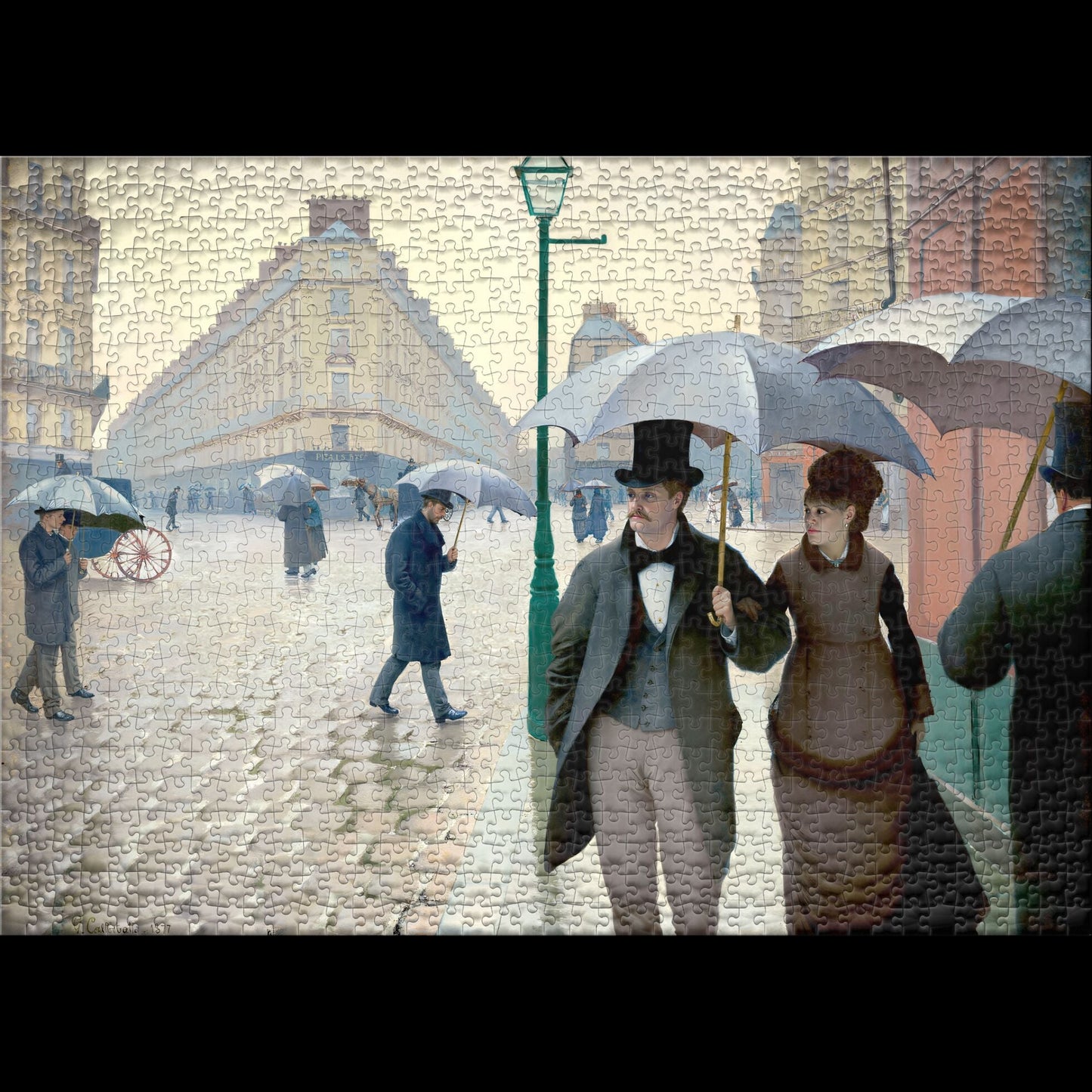 Puzzle 1000 Rue de Paris un jour de pluie