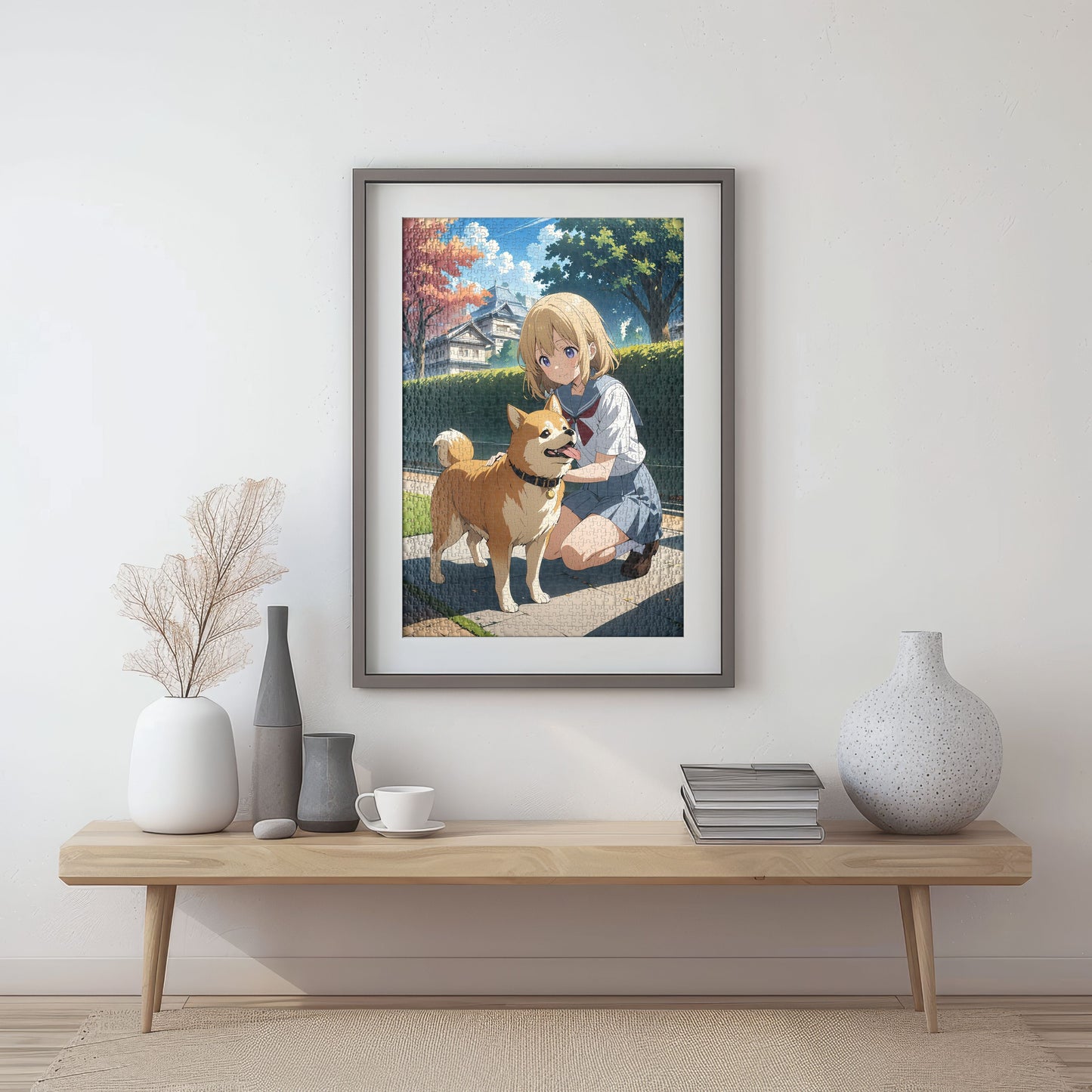 Puzzle 1000 Shiba Smile Frame