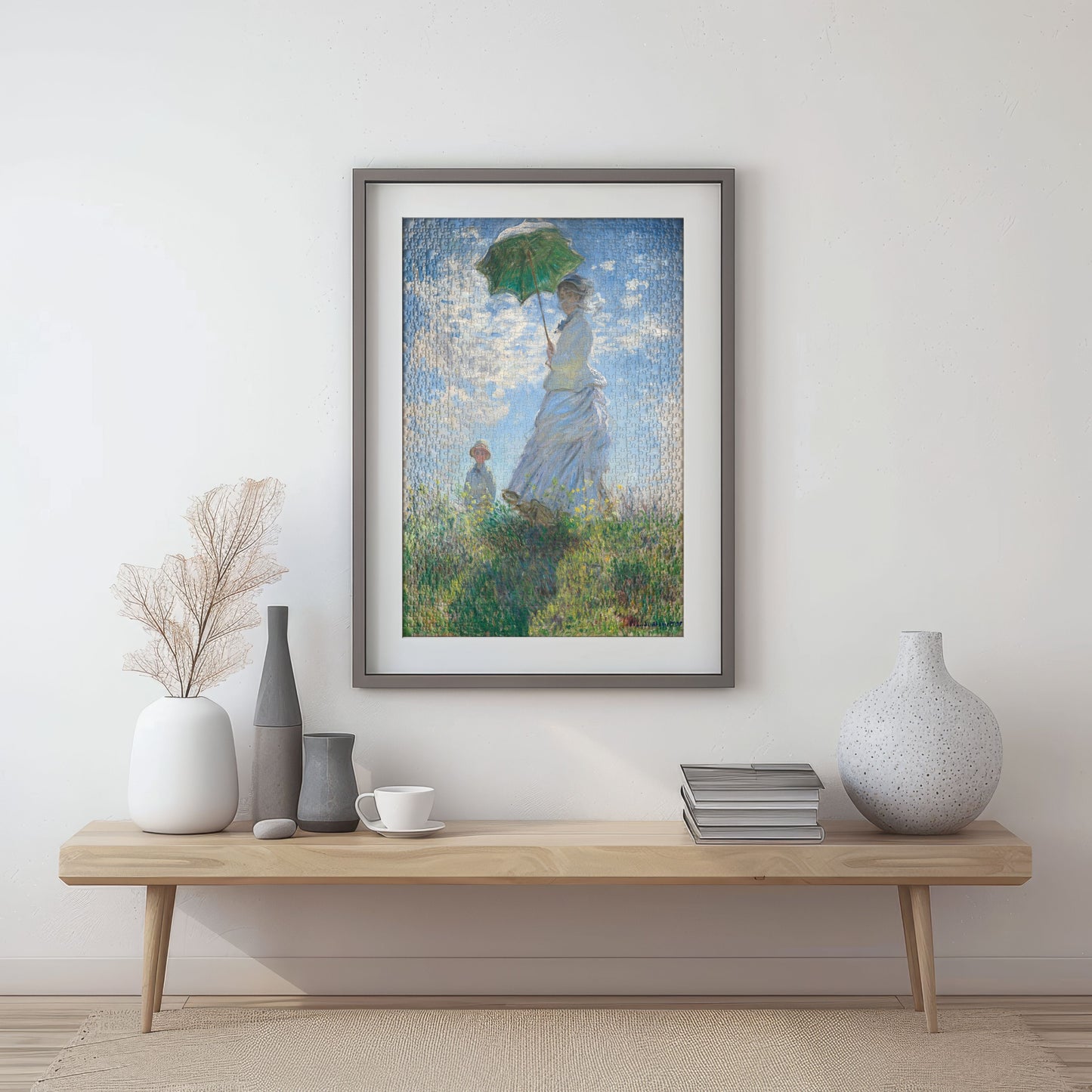 Puzzle 1000 Woman with a Parasol and her Son Frame