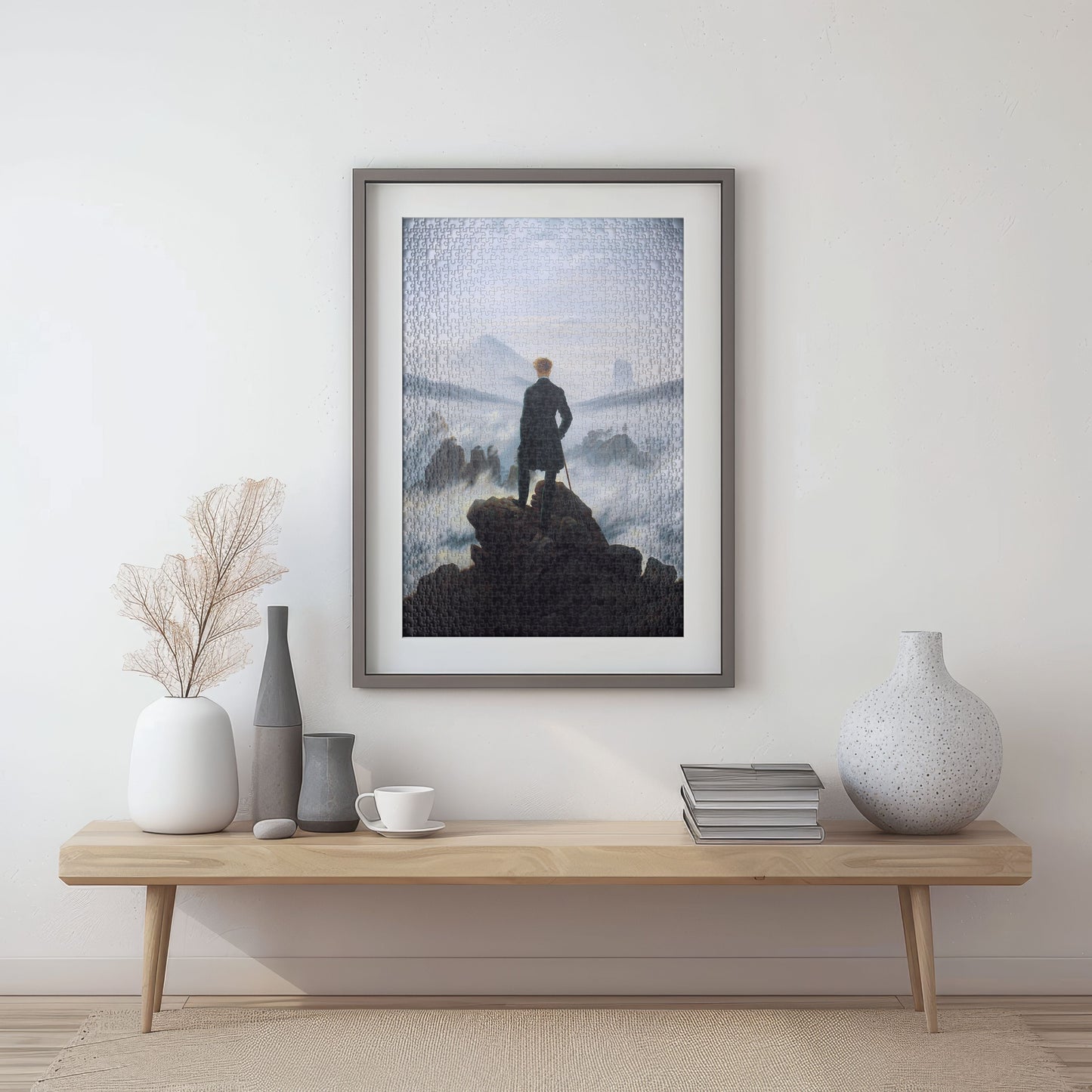 Puzzle 1000 Wanderer above the Sea of Fog Frame
