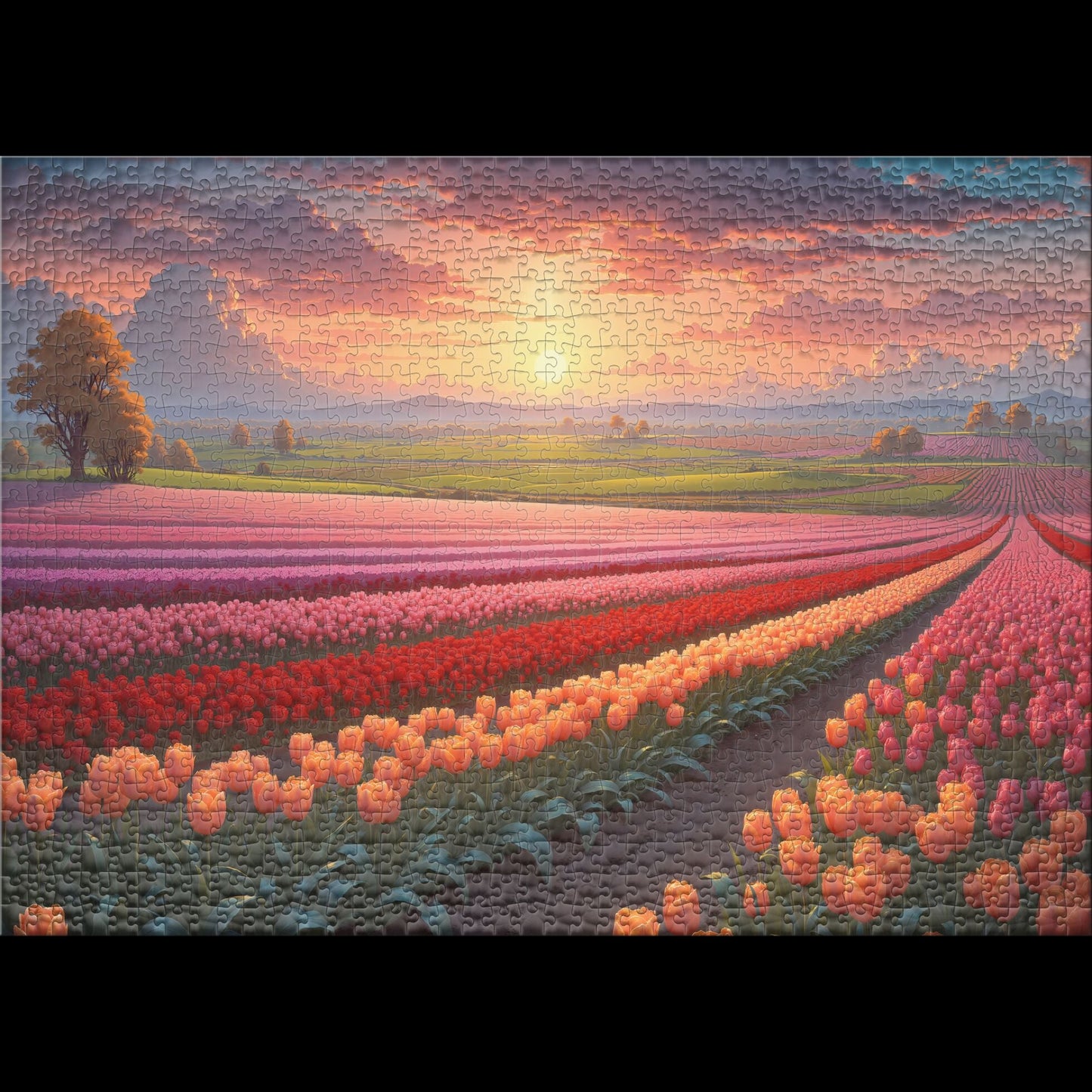 Puzzle 1000 Tulip Fields of Netherlands